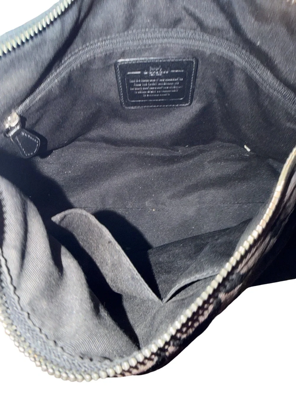 Coach signature monogram hobo shoulder bag